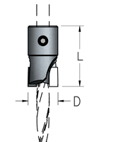 Зенковка WPW AC48020D прямая D16 со сверлом 8 плавная спираль D