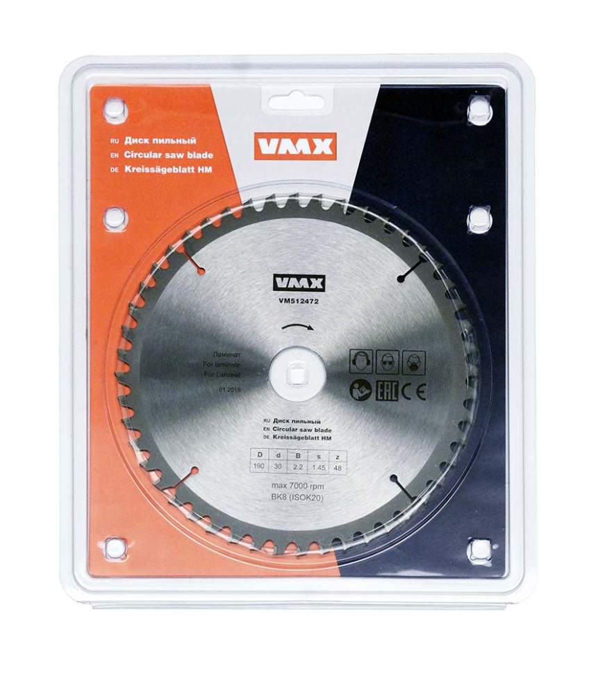 Диск пильный ф190х30 z48   ламинат Энкор 512472