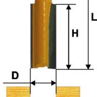 Фреза пазовая прям ф16х19мм хв 8мм Энкор 9216