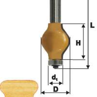 Фреза кромочная фигурная Ф32Х38 мм, хвостовик 12 мм Энкор 46417