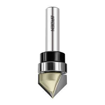 Фреза пазовая V образная (с верхн. подш.) 90° D=16x12.7x50 S=8 ARDEN 218831 (L1-50 мм, L2-12.7 мм, D1-16 мм, D2-8 мм)