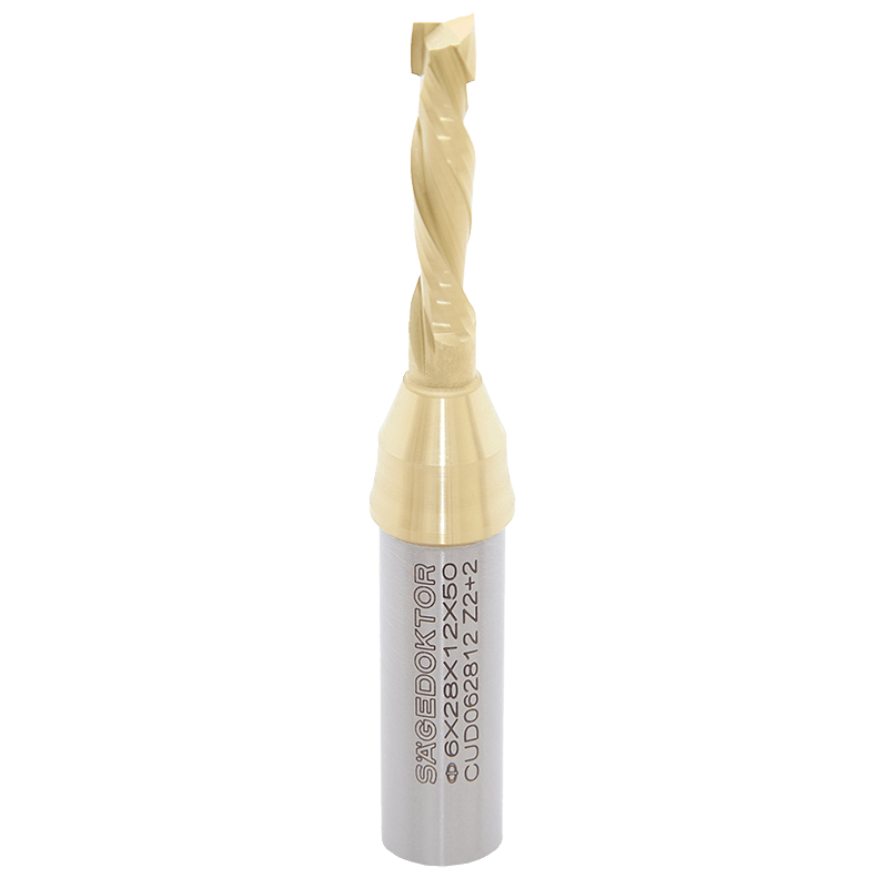 Фреза концевая компрессионная нестинг SAGEDOKTOR D6 L28 S12 SL50 Z=2+2 HW CUD062812 Z2+2