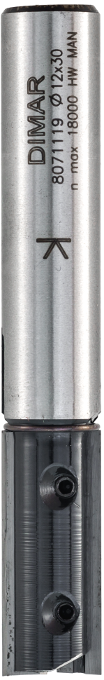 Фреза Dimar 8071119 пазовая сменные ножи D12x30 L81 Z2 хвостовик 12