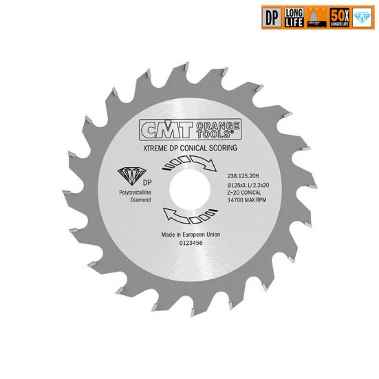Диск пильный 125x20x3,1-3,7/ 5° CON Z=20 (DIA) CMT 238.125.20H
