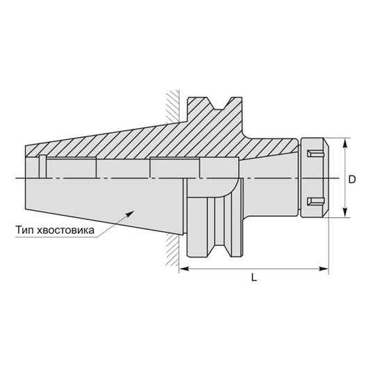 Патрон цанговый  BT40-ER16-150  MAS403 BT