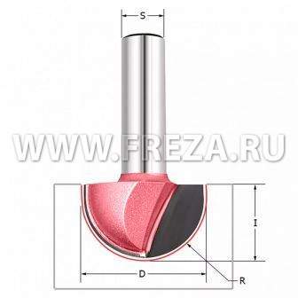 Фреза пазовая полукруг (чаша) Z=2 R=9.5 D=19x12x48 S=8 PROCUT 203828P