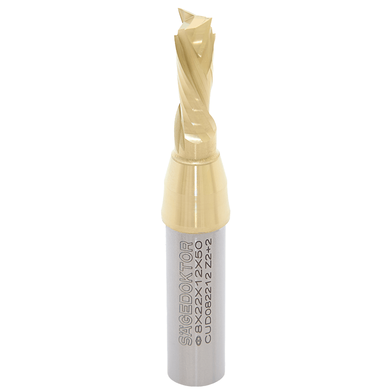 Фреза концевая компрессионная нестинг SAGEDOKTOR D8 L22 S12 SL50 Z=2+2 HW CUD082212 Z2+2