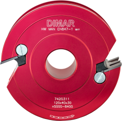 Фреза насадная Dimar 7420311 мебельный ФАСАД профиль 1 барокко D120x40 Z2 сменные ножи посадка 30