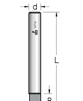 Фреза WPW SCRU244 монолитная паз галочка радиус 2,4 D5 B6,3 хвостовик 6,35