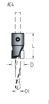 Зенковка WPW AC49530D прямая D19 со сверлом 9,5 плавная спираль D