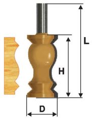 Фреза кромочная фигурная Ф31,8Х57 мм, хвостовик 12 мм Энкор 46421