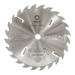 Пила для многопильного станка 350x50x3.6/2.5 Z=24 (+4) PROCUT 791.3505024