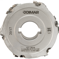 Фреза насадная Dimar 3831.100.48 алмазная прифуговка правое вращение D100x48 Type B Z3+3 H3 посадка с пазами 30DKN