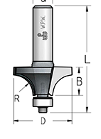 Фреза WPW RW02005 радиусная R2 D16,7 B8 подшипник хвостовик 8
