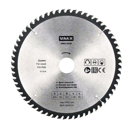 Диск пильный ф210х30 z60    дерево Энкор 512429