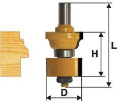 Фреза комбинированная универсальная Ф34,8Х44,5 мм, хвостовик 12 мм Энкор 46507
