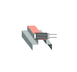 Борфреза цилиндрическая A 25х25 M06 алмазная насечка RODMIX 2125250604