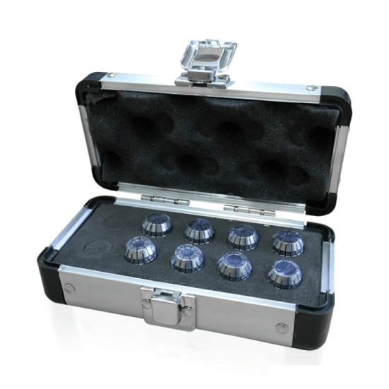Набор цанг ER16 | DIN 6499 - 8 цанг в металлическом кейсе 752.001