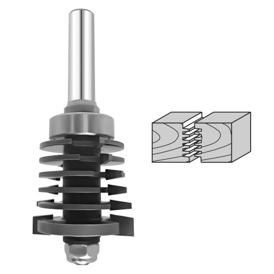 Фреза шиповое сращивание D=42x37x108 S=12 PROCUT 535.314237 (L1-108 мм, L2-37 мм, D1-42 мм, D2-12 мм)