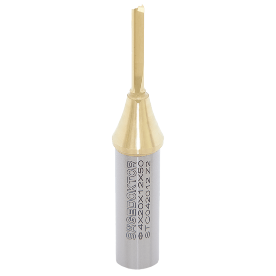 Фреза концевая прямая нестинг SAGEDOKTOR D4 l20 S12 SL50 Z=2 HW STC042012 Z2 (L1-50 мм, L2-20 мм, D1-4 мм, D2-12 мм)