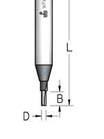 Фреза WPW P21032i пазовая монолитный резец D3,2 B11 хвостовик 3,2