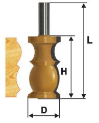 Фреза кромочная фигурная Ф31,8Х57,2 мм, хвостовик 12 мм Энкор 46420