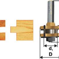 Фреза комбинированная пазо-шиповая Ф41Х19 мм, хвостовик 12 мм Энкор 46519