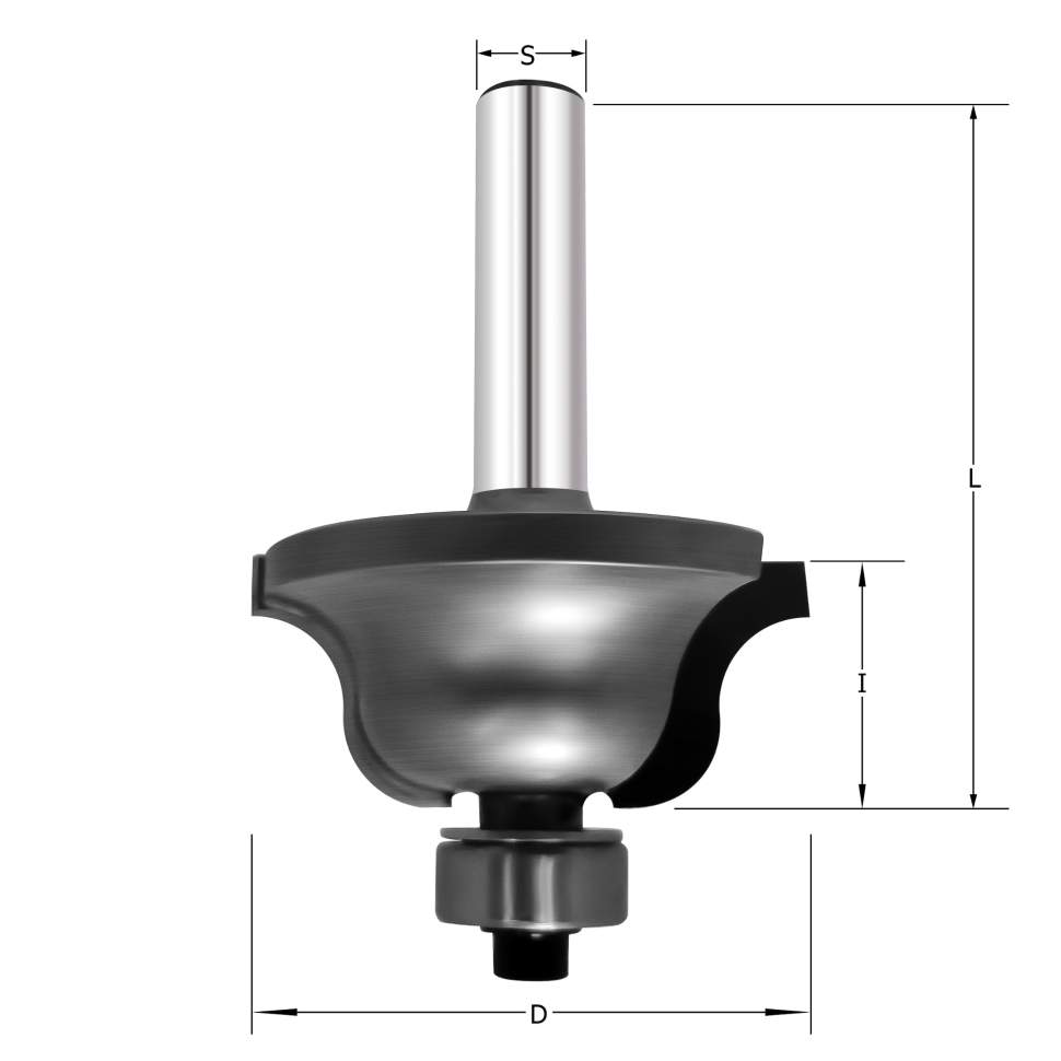 Фреза профильная "Романский гусёк" R6.35 D=38.1x17.5x61 S=8 PROCUT 602.213817