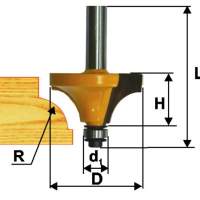 Фреза кромочная калевочная ф63,5х32мм R25,4мм хв 1 Энкор 10549