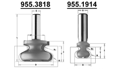 Фреза CMT-PRO профильная (Ручка) S=8 D=19,05x19,05 955.1914
