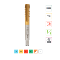 Метчик машинный M20х2,5 (HSS-E + TIN),ISO, 6H,R, шахматный RODMIX 1608200250