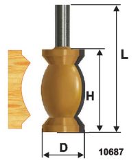 Фреза кром фигурная ф32х57мм хв 12мм Энкор 10687