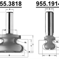 Фреза CMT-PRO профильная (Ручка) S=8 D=38,1x20,7 955.3818