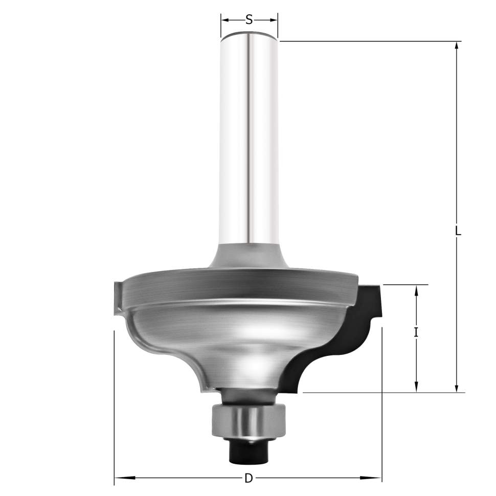 Фреза фигурная с полками R4.8 D=35x14.3x57.5 S=8 PROCUT 602.233514