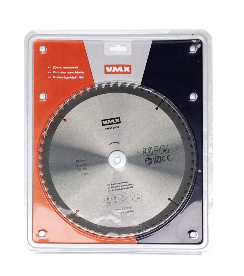 Диск пильный ф250х30 z60    дерево Энкор 512436