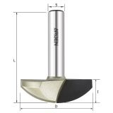 Фреза профильная для фасадов горизонтальная корона Z=2 R=35 D=51.1x15.9x66 S=12 ARDEN 224251 (L1-66 мм, L2-15.9 мм, D1-51.1 мм, D2-12 мм)