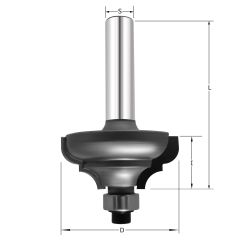 Фреза профильная "Классический гусёк" R4.8 D=31.8x14.3x57.5 S=8 PROCUT 602.243114