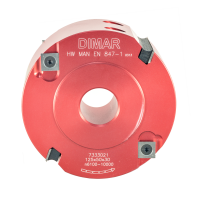 Фреза насадная Dimar 7333021 четвертные прямой рез четверть 50x30мм D125 aluminum Z2+4 корпус алюминий сменные ножи посадка 30