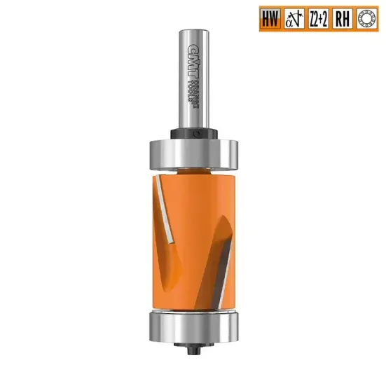 Фреза концевая CMT обгонная с подшипником D=34,9 I=50,8 S=12,0 L=123,0 Z2+2 XTreme 906.880.41B (L1-90 мм, L2-40 мм, D1-14 мм, D2-8 мм)