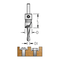 Зенковка HSS WPW AP49548D прямая D9,5 сверло 4,8 с плавной спиралью