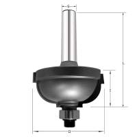 Фреза &quot;Внутреннее скругление c полками&quot; R=9.5 D=35x16.5x59 S=8 PROCUT 602.263516