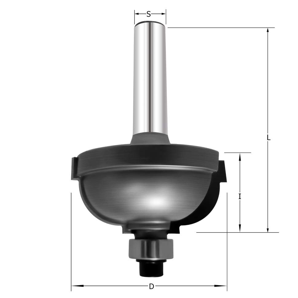 Фреза "Внутреннее скругление c полками" R=9.5 D=35x16.5x59 S=8 PROCUT 602.263516