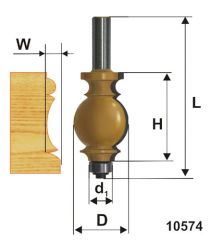 Фреза кромочная фигурная ф25,4х35мм хв 12мм Энкор 10574