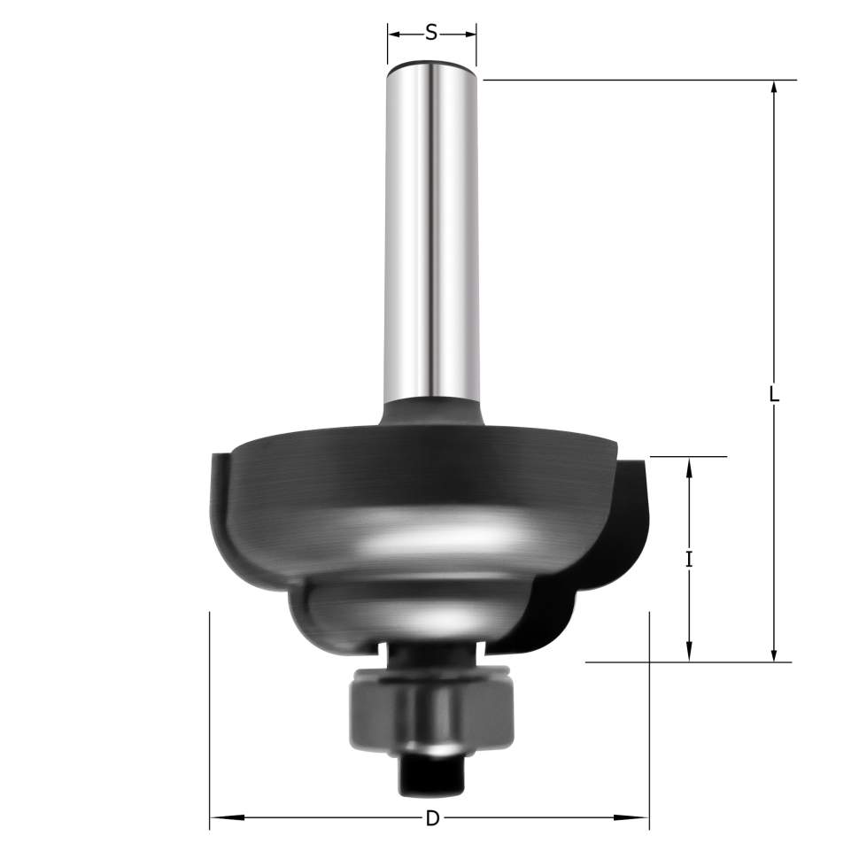 Фреза профильная "Двойное внутреннее скругление" D=35x16x57 S=8 PROCUT 602.273516