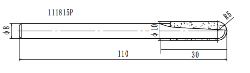 Фреза пазовая круглый нос (пальчиковая) R=5 D=10xH30x110 S=8 PROCUT 111815P