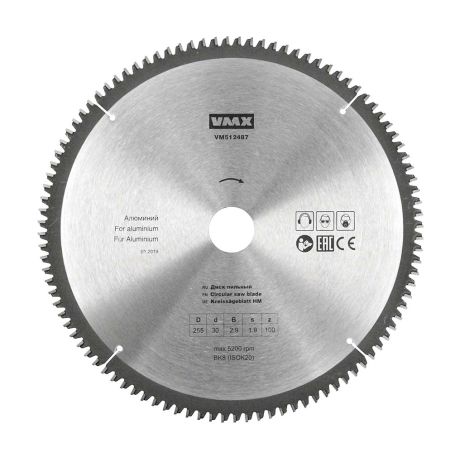 Диск пильный ф255х30 z100   алюминий Энкор 512487