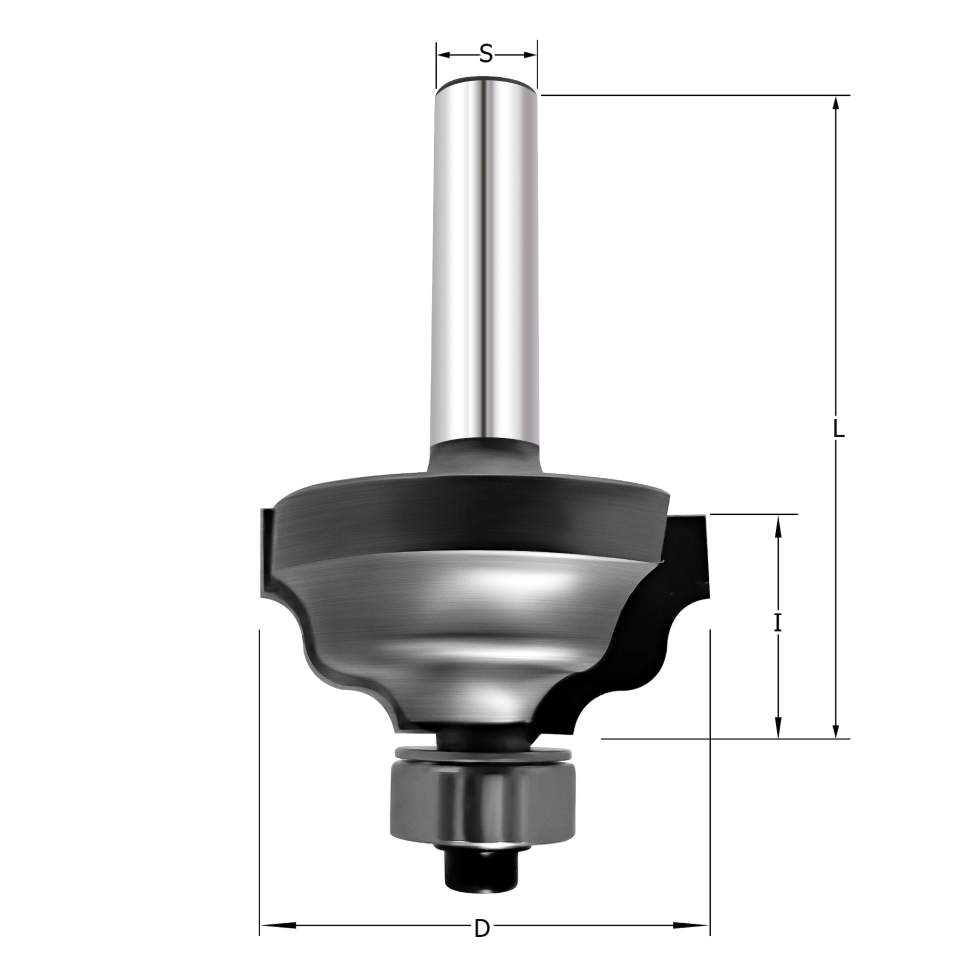 Фреза профильная "Двойное внешнее скругление" D=31.8x15.9x57.8 S=8 PROCUT 602.283115