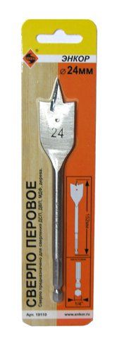 Сверло для дерева 24Х152 мм, перовое Энкор 19110