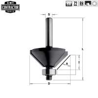 Фреза концевая CMT-contractor фасочная 45гр. (нижн. подш.) S=8 D=35x15x56 K936-350
