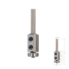 Фреза обгонная с нижним подшипником , смен.ножи HM Z2 S=8 D=19x30 RH Woodwork/Вудворк 657.1930.08s